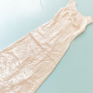 Emma Domb Vintage 60s Blush Floor Length Sleeveless Bateau Neck Formal Gown